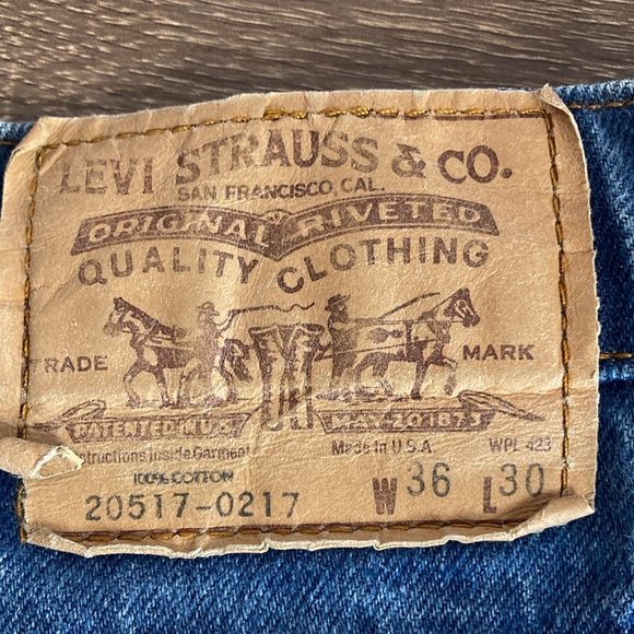 Vintage Mens Levi’s 20517-0217 Saddleman Jeans Orange Tab Made in USA 36x30 - Picture 9 of 10